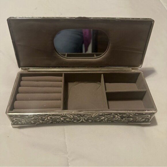 Vtg Godinger Silver 1992 Velvet-Lined Jewelry Box 9x4x2 | Quiet Luxury Decor - Picture 7 of 12
